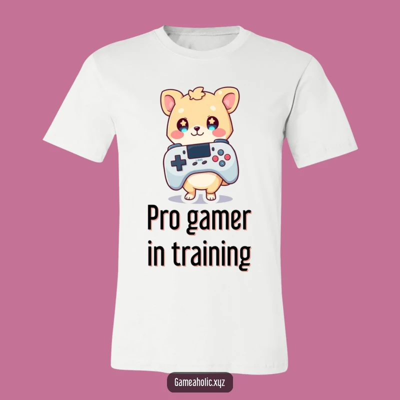 Funny Gamer Animal T-Shirt: Wear Your Passion for Gaming with Starry-Eyed Charm