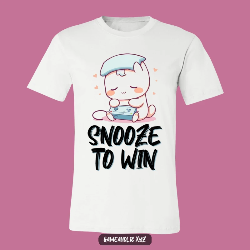 Funny Sleepy Gamer Tee: Pillow Head, All Night Play, Great Funny Gift