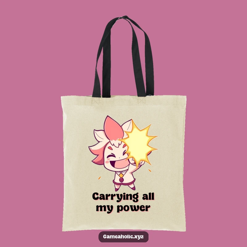 Funny Energy Blast Tote Bag: Humorous Character Carry-All Gift