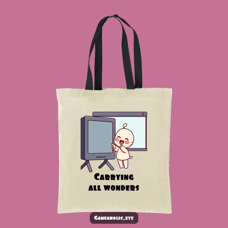 Funny Screen Fan Tote Bag: Carry Your Enthusiasm, Pointing Design, Awesome Gift!