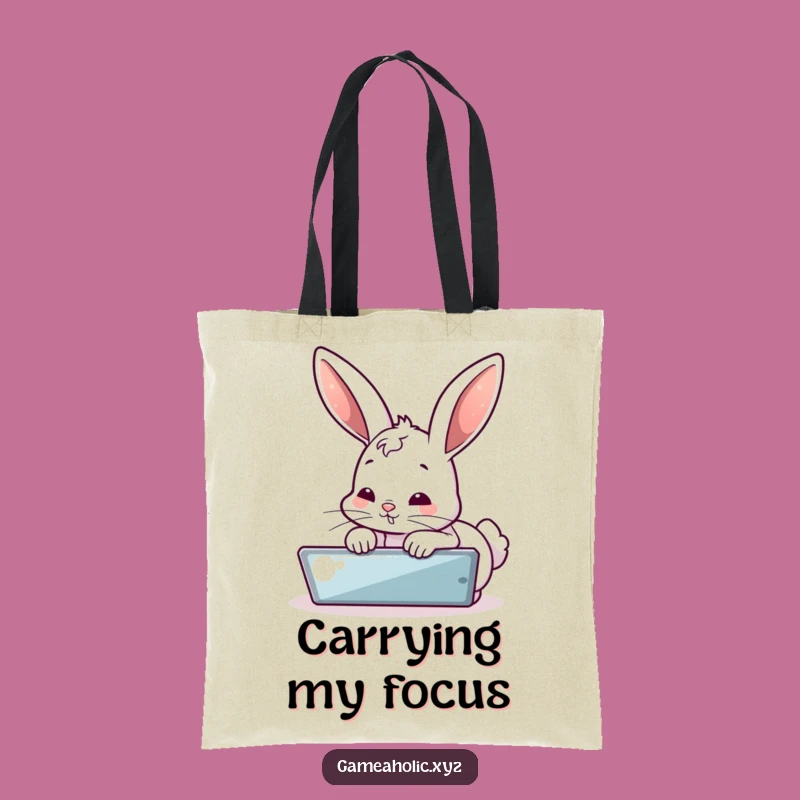 Funny Bunny Screen Time Tote Bag: Hilarious Accessory for Daily Errands