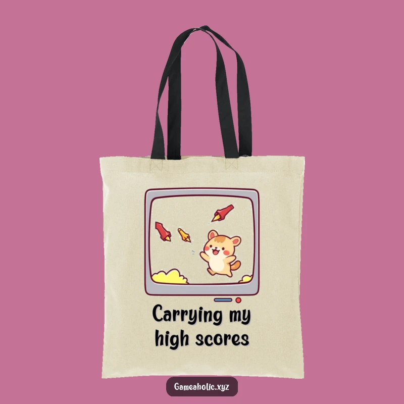Funny Tote Bag: Gamer Animal Dodging Fun, Carry Your Loot in Style