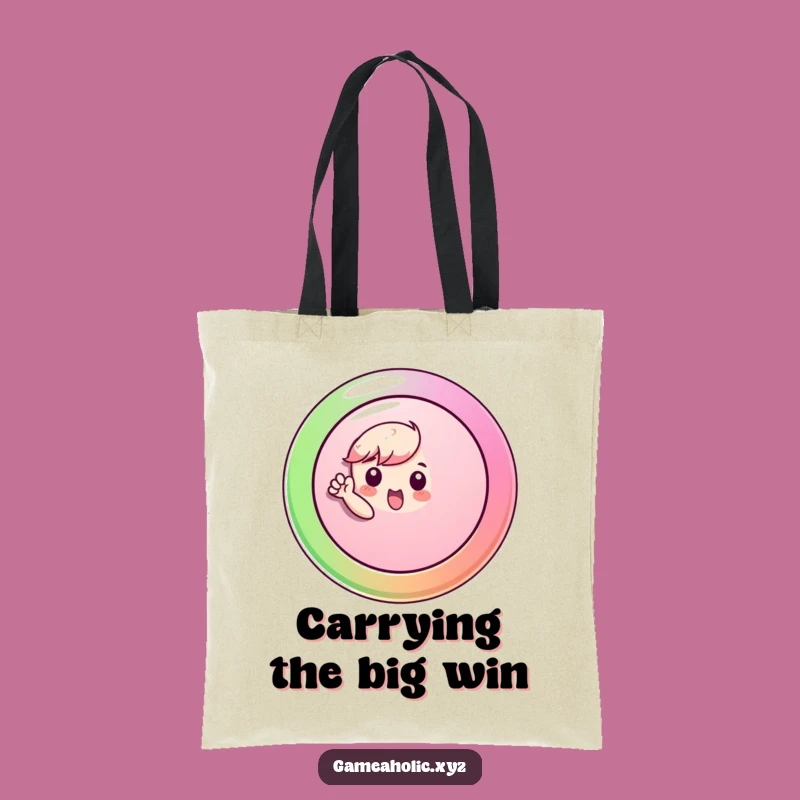 Funny Button Press Tote Bag: Carry Your Enthusiasm Everywhere