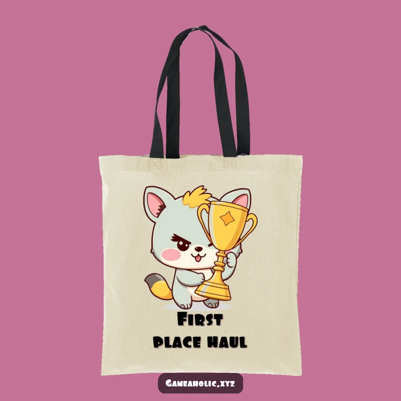 Funny Animal Trophy Winner Tote Bag: Carry Your Victories in Style