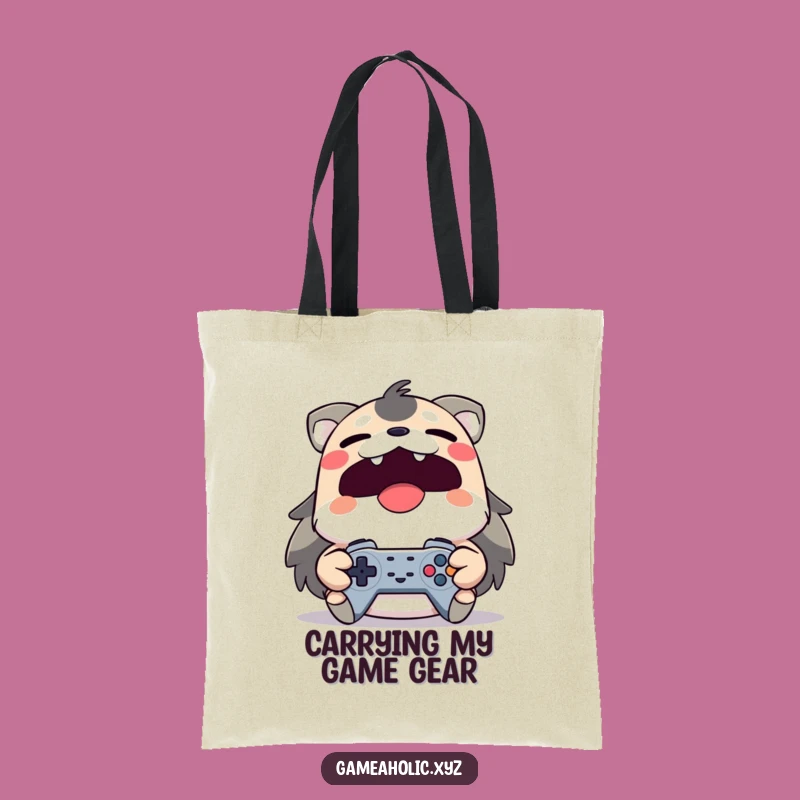 Funny Gamer Tote Bag: Carry Your Controller & Your Yawns