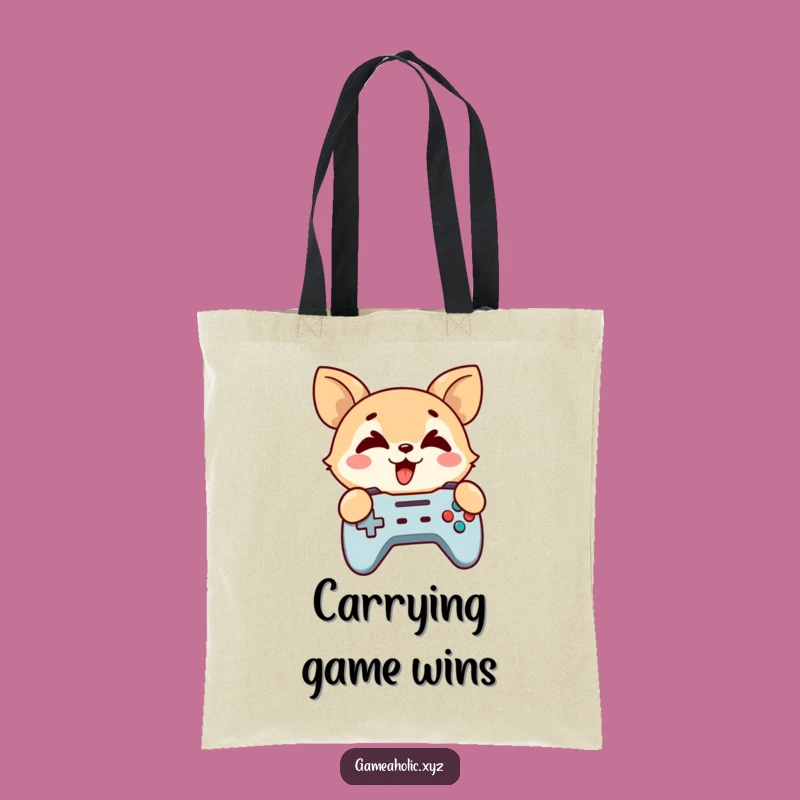 Funny Gaming Animal Tote Bag - Carry Your Controller & Humor