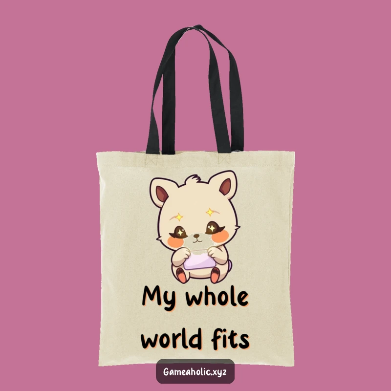 Funny Stressed Animal Tote Bag - Starry Eyes Tap Screen, Handy Gift!