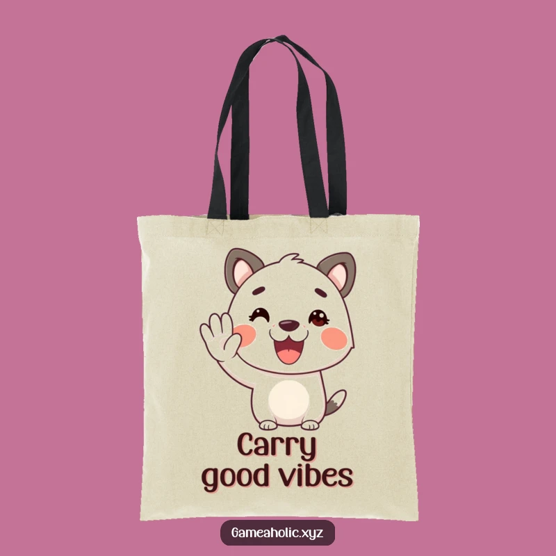 Funny Virtual High Five Tote Bag: Carry Good Vibes Everywhere!