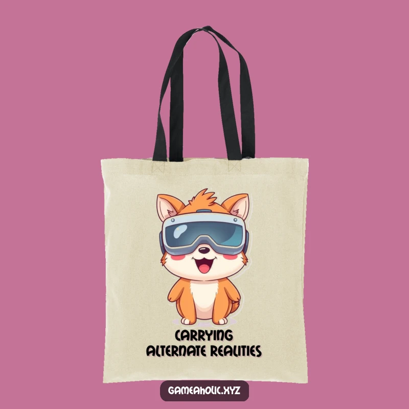 Funny VR Animal Tote Bag: Happy Tech Accessory, Perfect Funny Gift