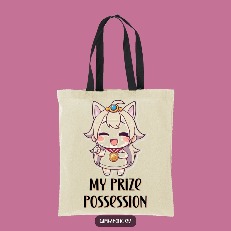 Funny Medal Winner Tote Bag: Cheerful Winking Character Carry-All Gift